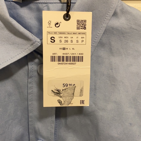 Zara Cropped Button Shirt - Picture 3 of 3